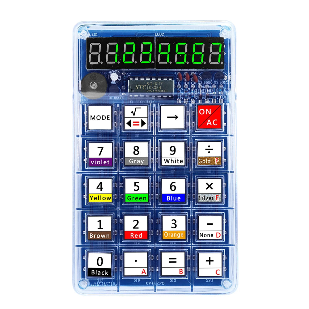 LED Calculator DIY Kit – 51 Microcontroller Soldering Practice DIY Electronics Kit Axl