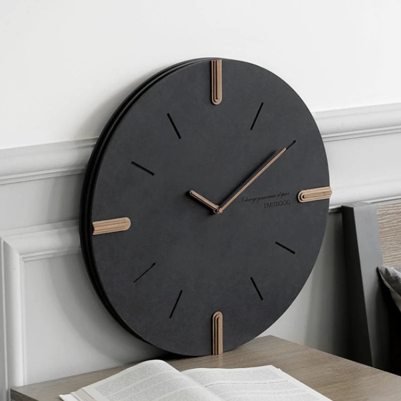 Modern Silent Wall Clock – 46cm Nordic Minimalist Round Silent Wall Clock Axl