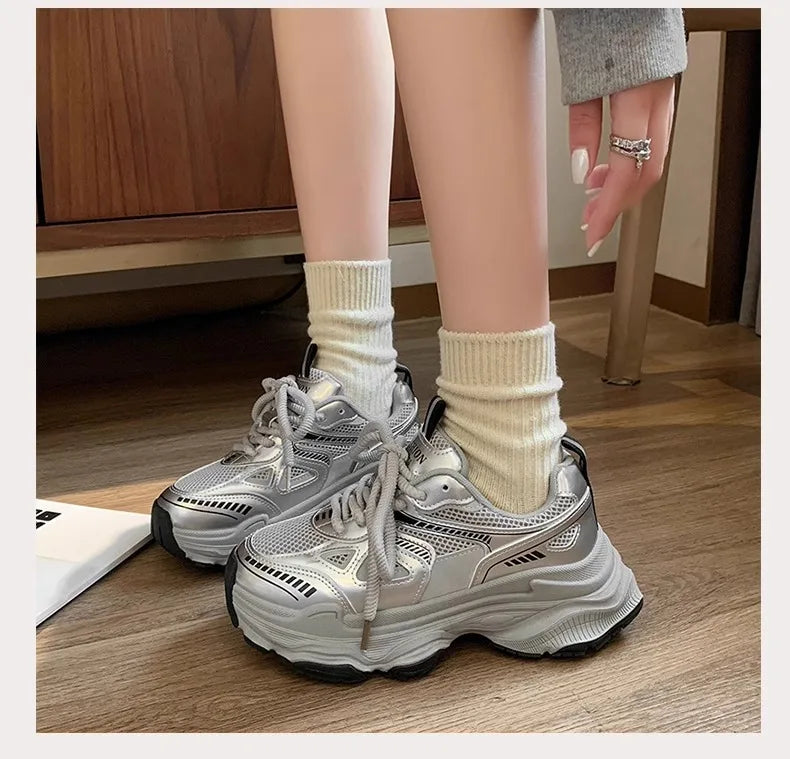 Women's Platform Sneakers – Non-Slip Thick Sole Casual Shoes Platform Sneakers Axl