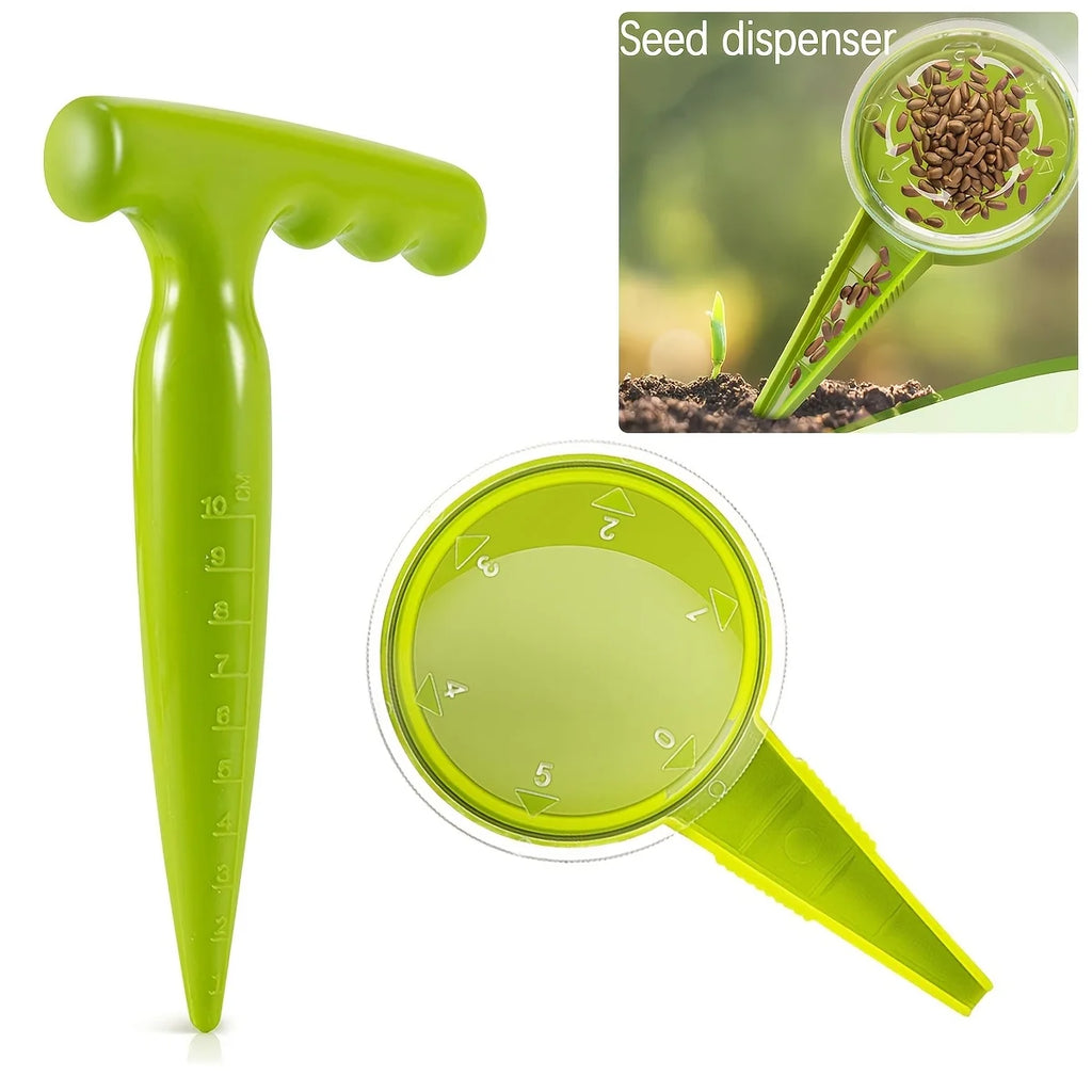 Garden Seed Sower Tool Set – Adjustable Handheld Seeder Kit Garden Seeding Tool Axl