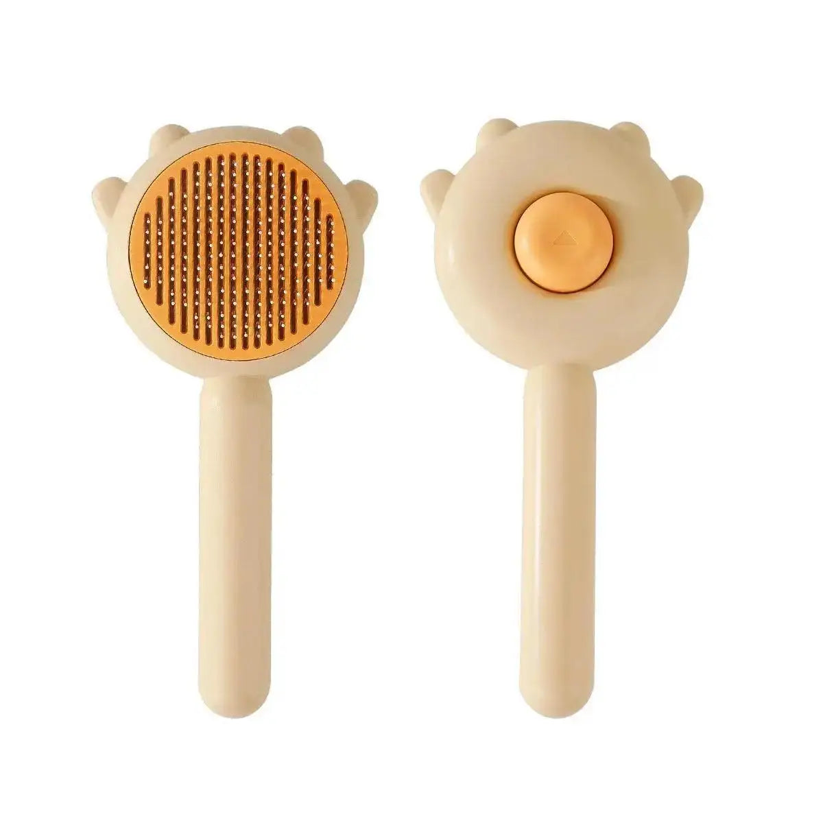 Pet Deshedding Brush – Self-Cleaning Cat & Dog Grooming Comb Pet Grooming Brush Axl Yellow