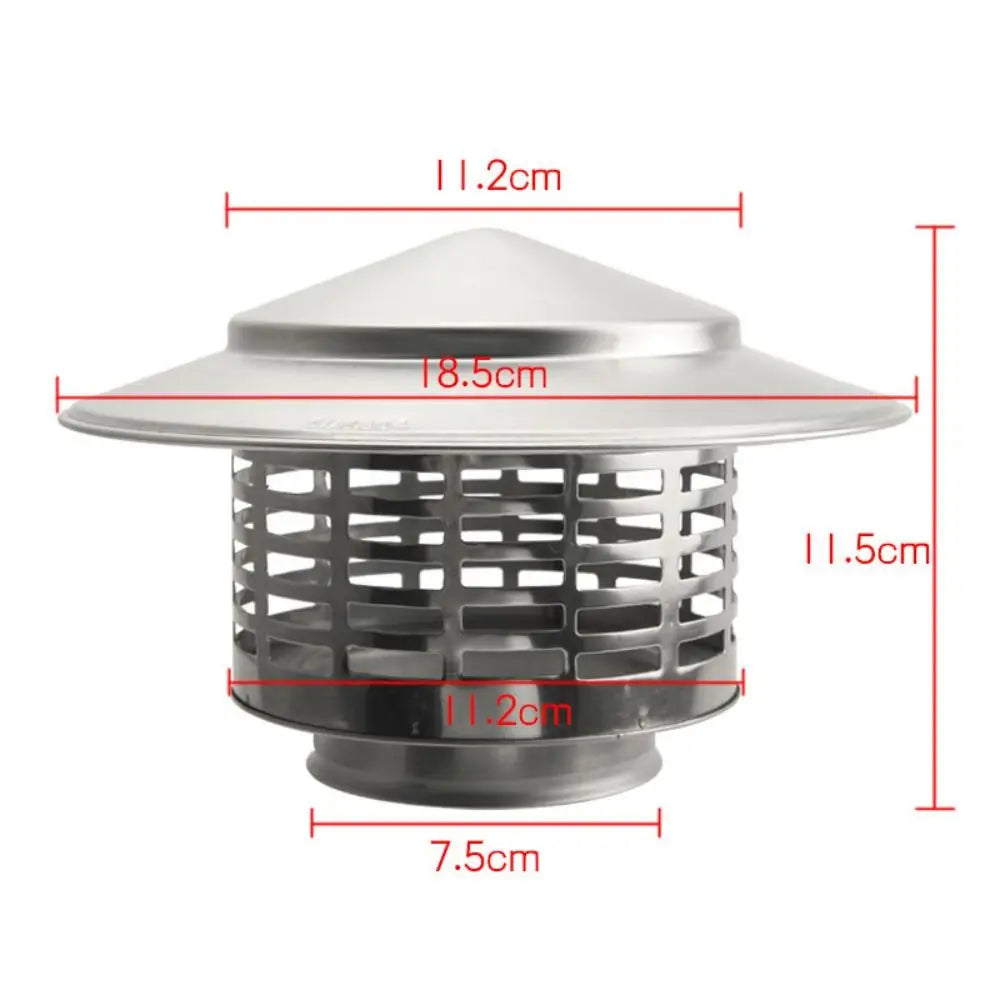Stainless Steel Chimney Cap 75–200mm | Roof Duct Vent Cover Chimney Vent Cap Axl 75mm