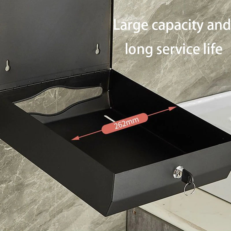 Stainless Steel Wall Tissue Box – Large Rectangular Napkin Holder Tissue Box Holder Axl