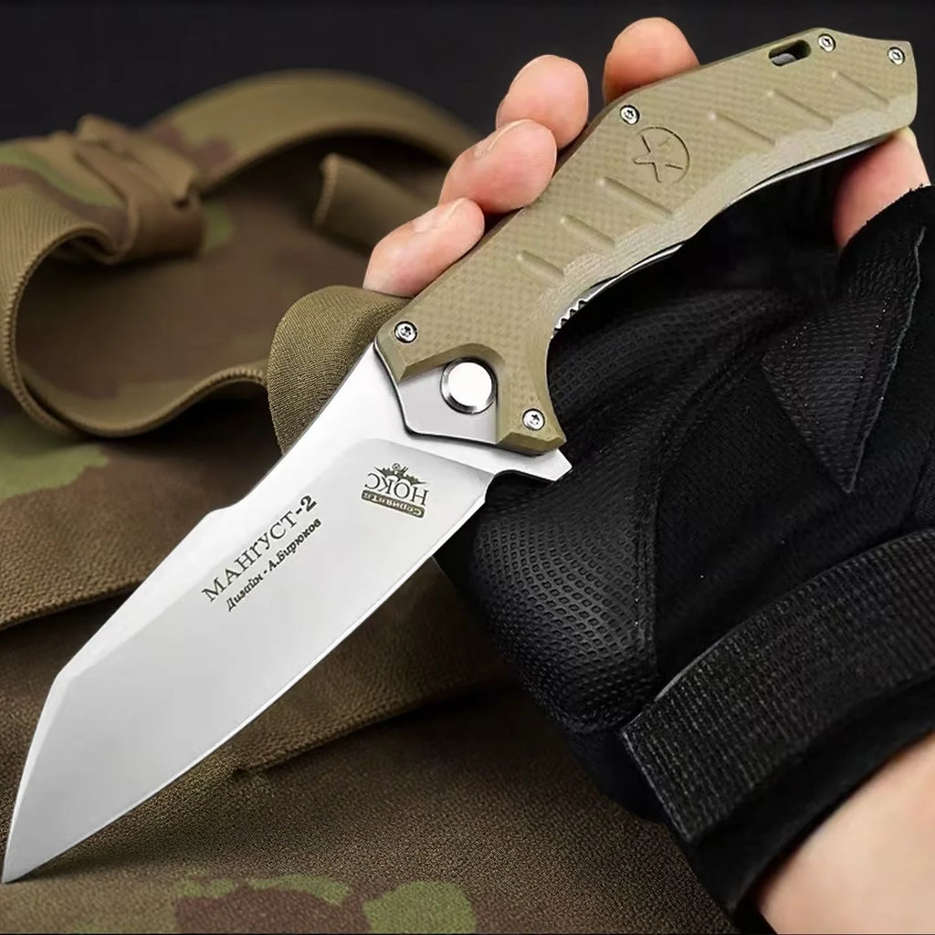 G10 Pocket Folding Knife – Carbon Steel Outdoor Camping Knife Folding Camping Knife Axl
