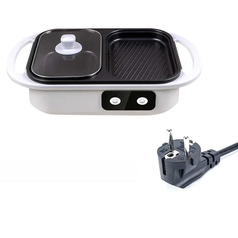 BALASHOV 2-in-1 Electric Hot Pot & Grill – Mandarin Duck Cooker Electric Hot Pot Grill Axl WHITE