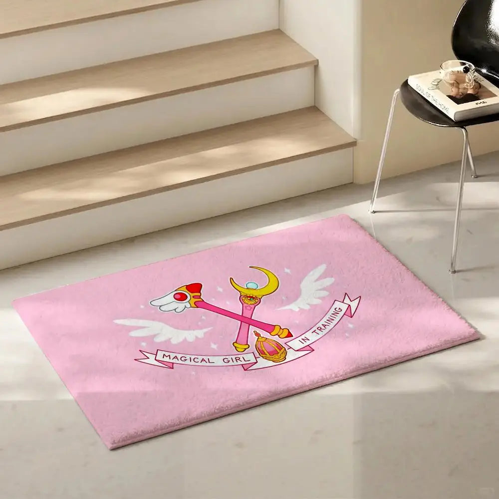 Cardcaptor Sakura Anime Flannel Rug – Non-Slip Floor Mat Anime Floor Mat Axl