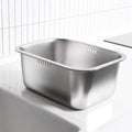 10L Stainless Steel Dishpan – Large Kitchen Wash Basin & Tub Kitchen Wash Basin Axl 1PCS