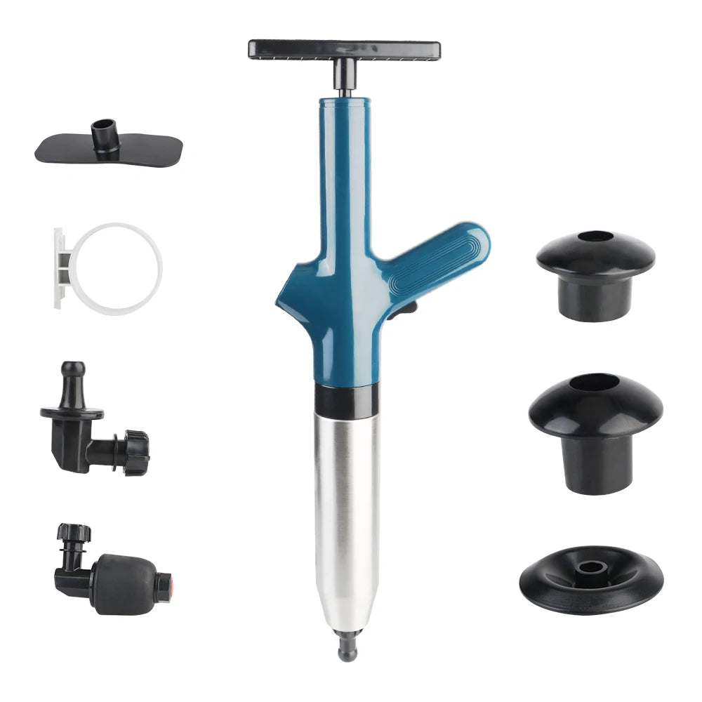 High-Pressure Air Drain Blaster – Toilet & Pipe Clog Remover Air Drain Blaster Axl D Blue