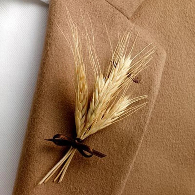 Natural Dried Wheat Spikes Bouquet – Boho Wedding & Home Decor Dried Flower Bouquet Axl