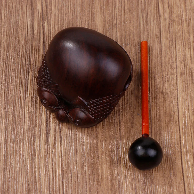 Solid Wood Fish Percussion Instrument – Buddhist Decor Ornament Wooden Percussion Ornament Axl A2