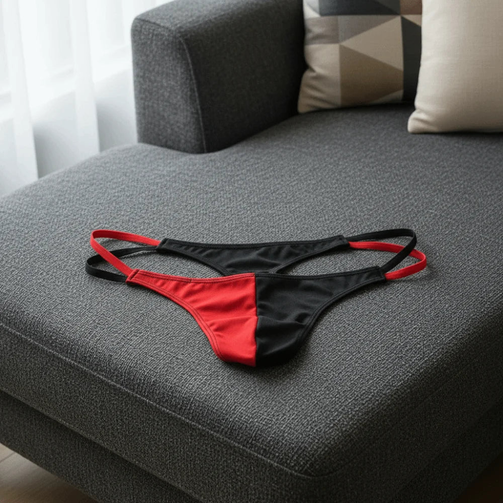 Men's Ice Silk Thong Underwear – Breathable Low Waist T-Back Men's Thong Underwear Axl