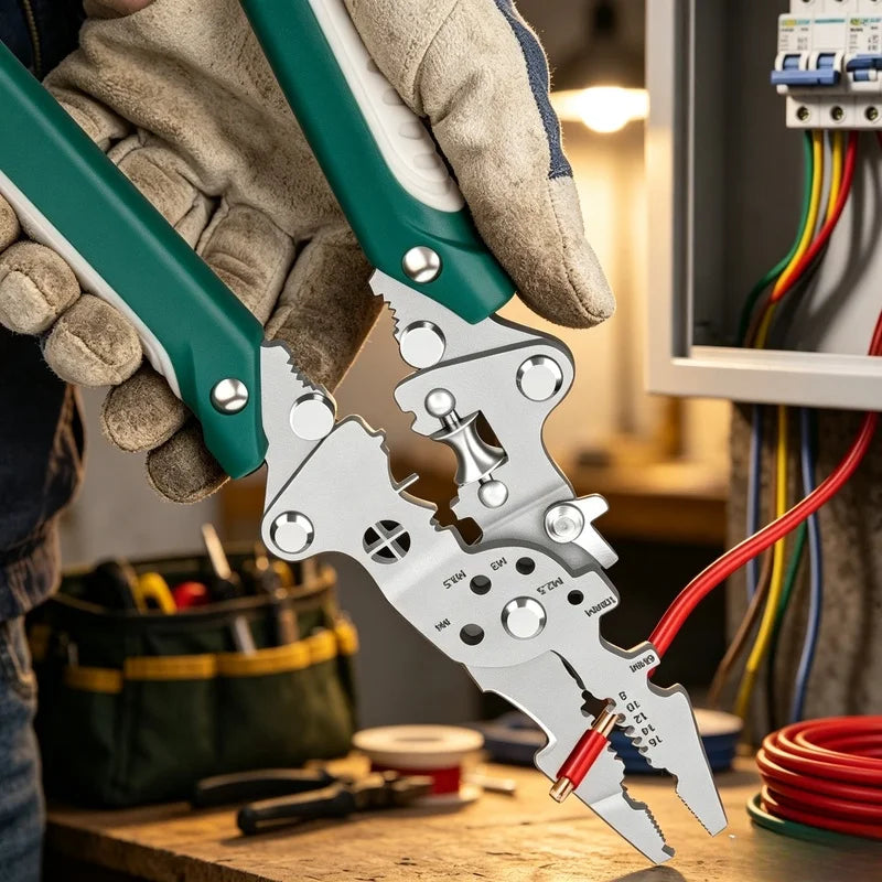 26-in-1 Foldable Wire Stripper Plier – Crimper & Cutter Tool Wire Stripper Plier Axl