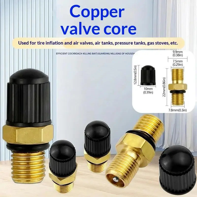 Brass Tire Valve Stems M8x1 – Heavy Duty Air Valves & Dust Caps Tire Valve Stem Axl