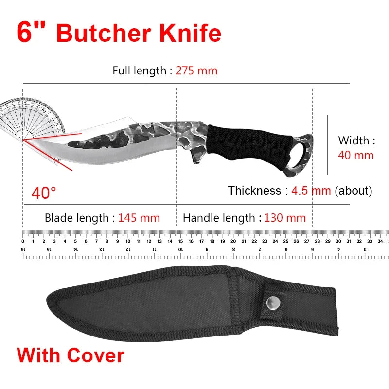 InLeung Hand Forged Boning Knife – Stainless Steel Chef Knife Chef Boning Knife Axl Knife with Cover