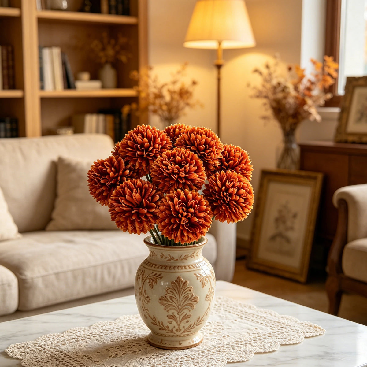 Silk Artificial Dandelion Hydrangea Flowers | Wedding & Home Décor Artificial Silk Flowers Axl