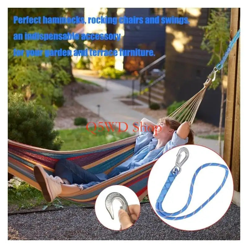 Heavy-Duty Hammock Rope Suspension Cord – Tree Swing Attachment Hammock Suspension Cord Axl