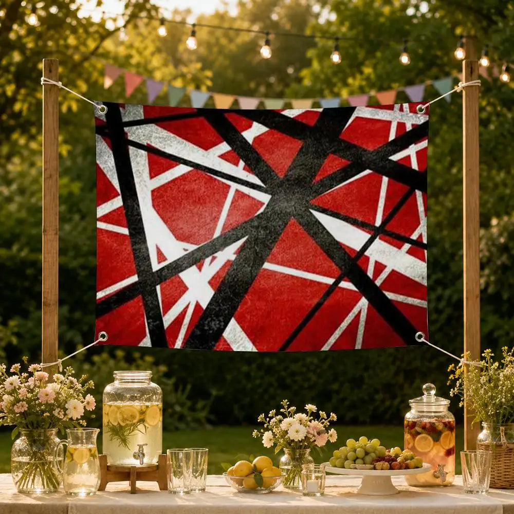 Van Halen Band Flag – Wall Hanging Banner | Room & Party Decor Wall Flag Banner Axl