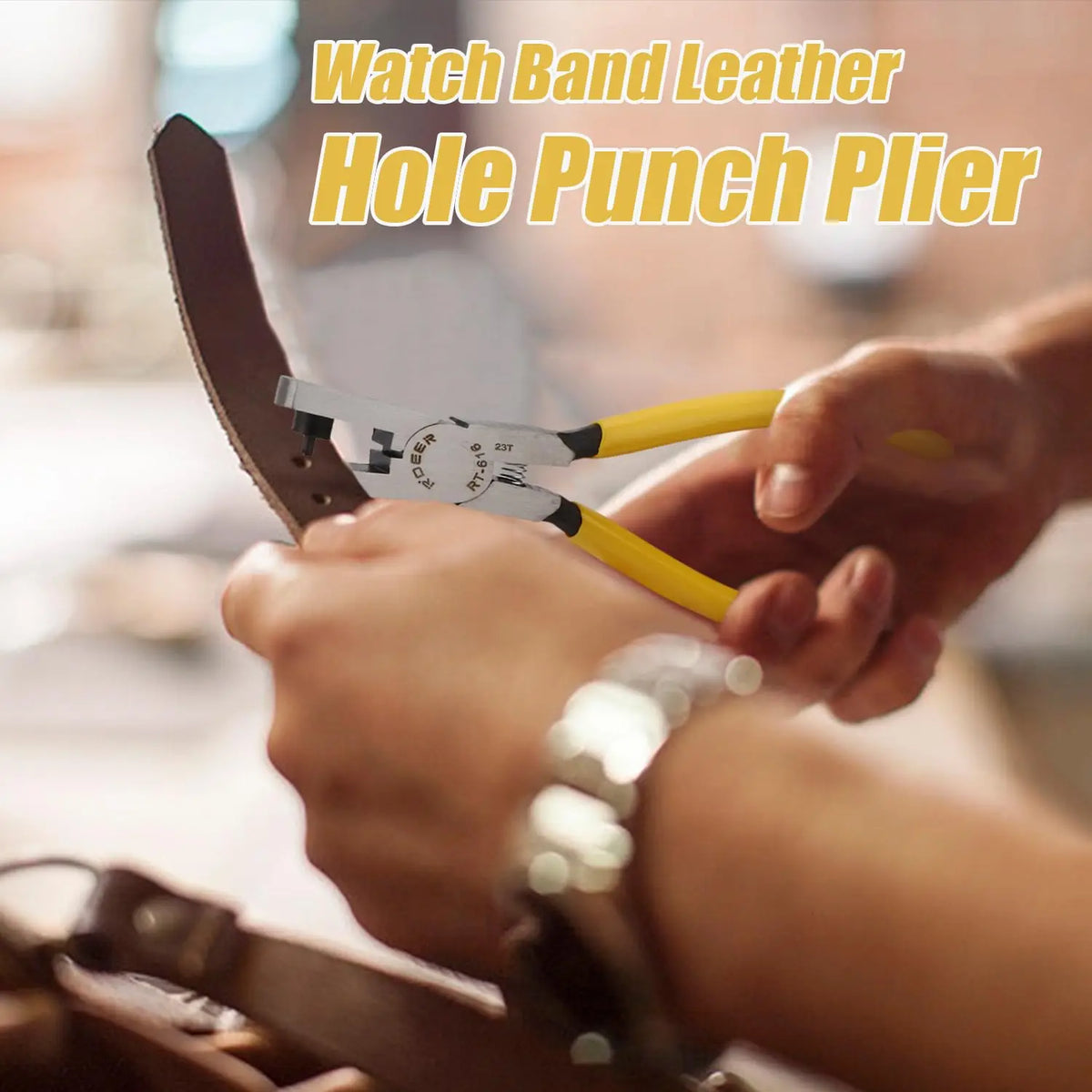 5-Inch Mini Leather Strap Punch Pliers | DIY Hole Punching Tool Leather Punch Pliers Axl