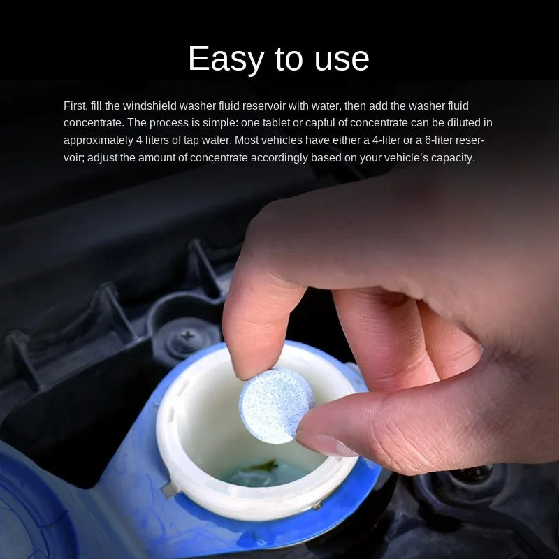 Windshield Washer Effervescent Tablets – Solid Concentrate, Shellac-Free Windshield Washer Tablets Axl