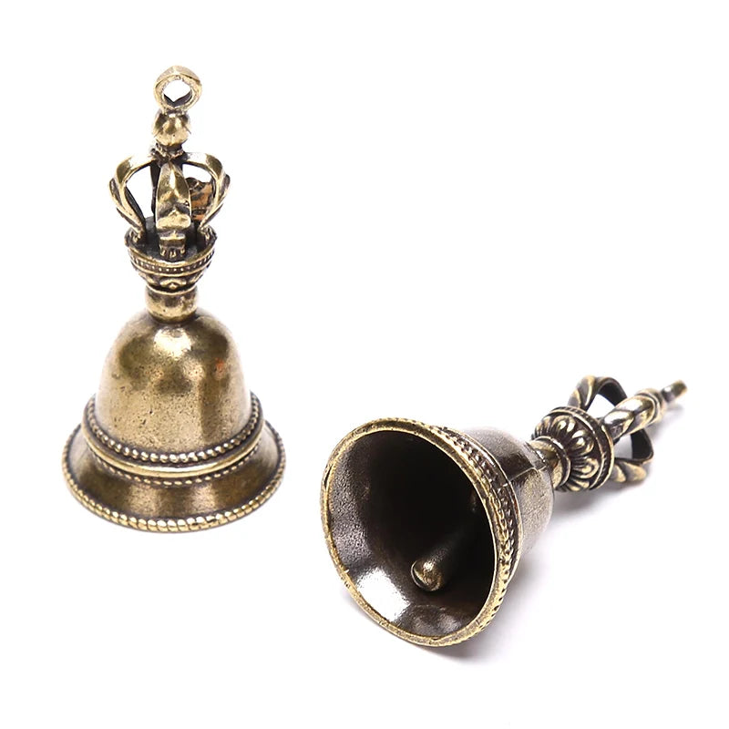 Brass Magic Bell Keychain Pendant – Retro Bronze Charm Decorative Bell Charm Axl
