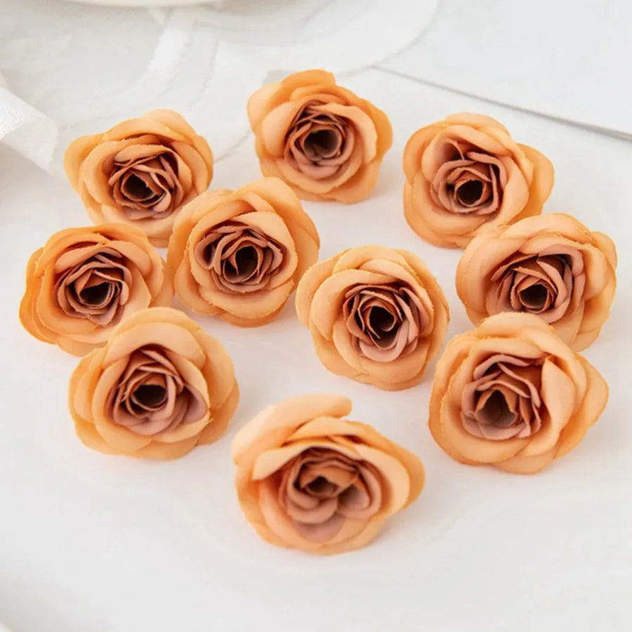 Silk Artificial Rose Heads 5/10Pcs – Wedding & Home Décor Artificial Silk Flowers Axl Color 5 5pcs