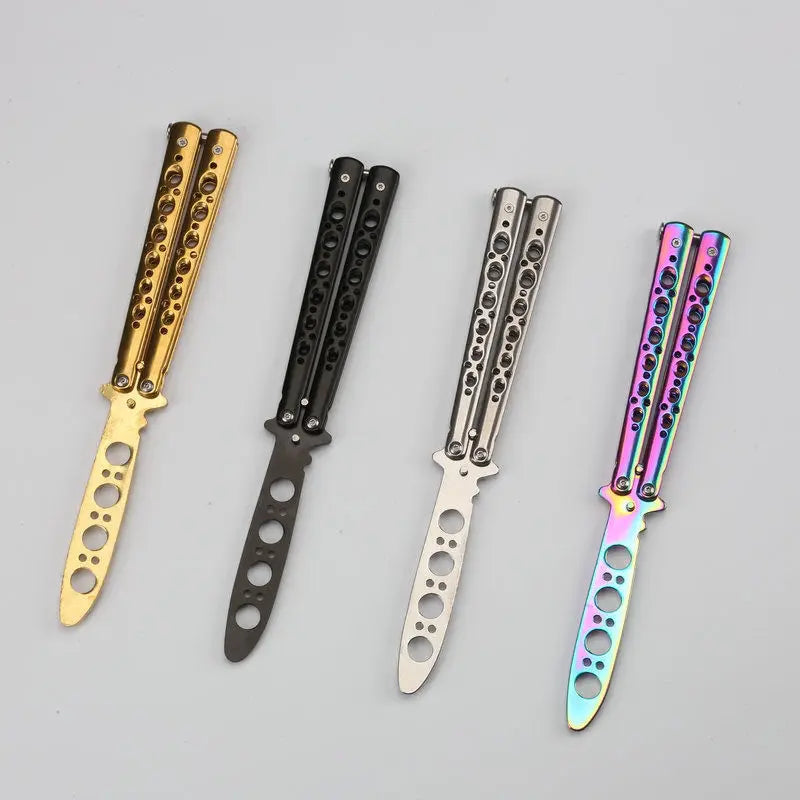 Butterfly Knife Trainer – Stainless Steel Safe Practice Tool Practice Knife Trainer Axl