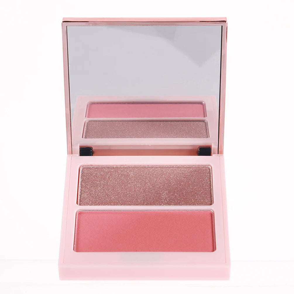 Dual Color Matte Blush & Highlighter Palette | Vegan Private Label Blush Highlighter Palette Axl 04 40pcs with logo