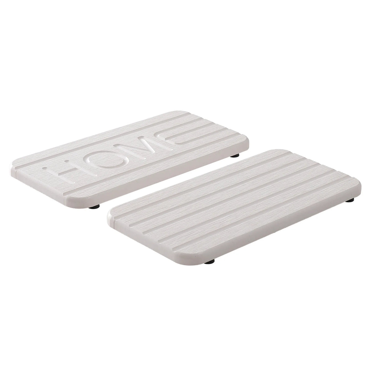 2-Piece Diatomaceous Earth Drying Mat & Sink Tray Organizer Stone Drying Mat Axl 20x10cm-2PCS White