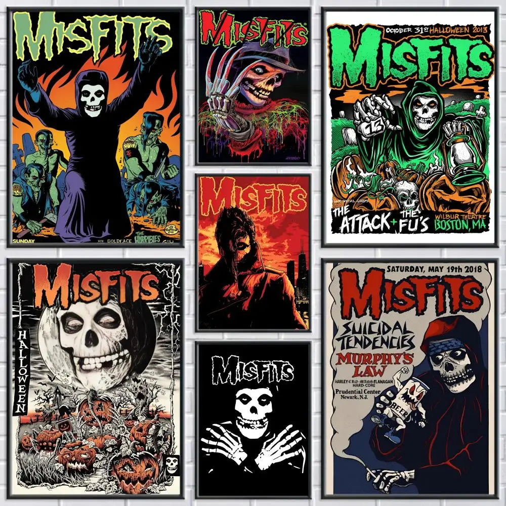 Misfits Band Canvas Wall Art Poster – Unframed Music Décor Canvas Wall Art Axl