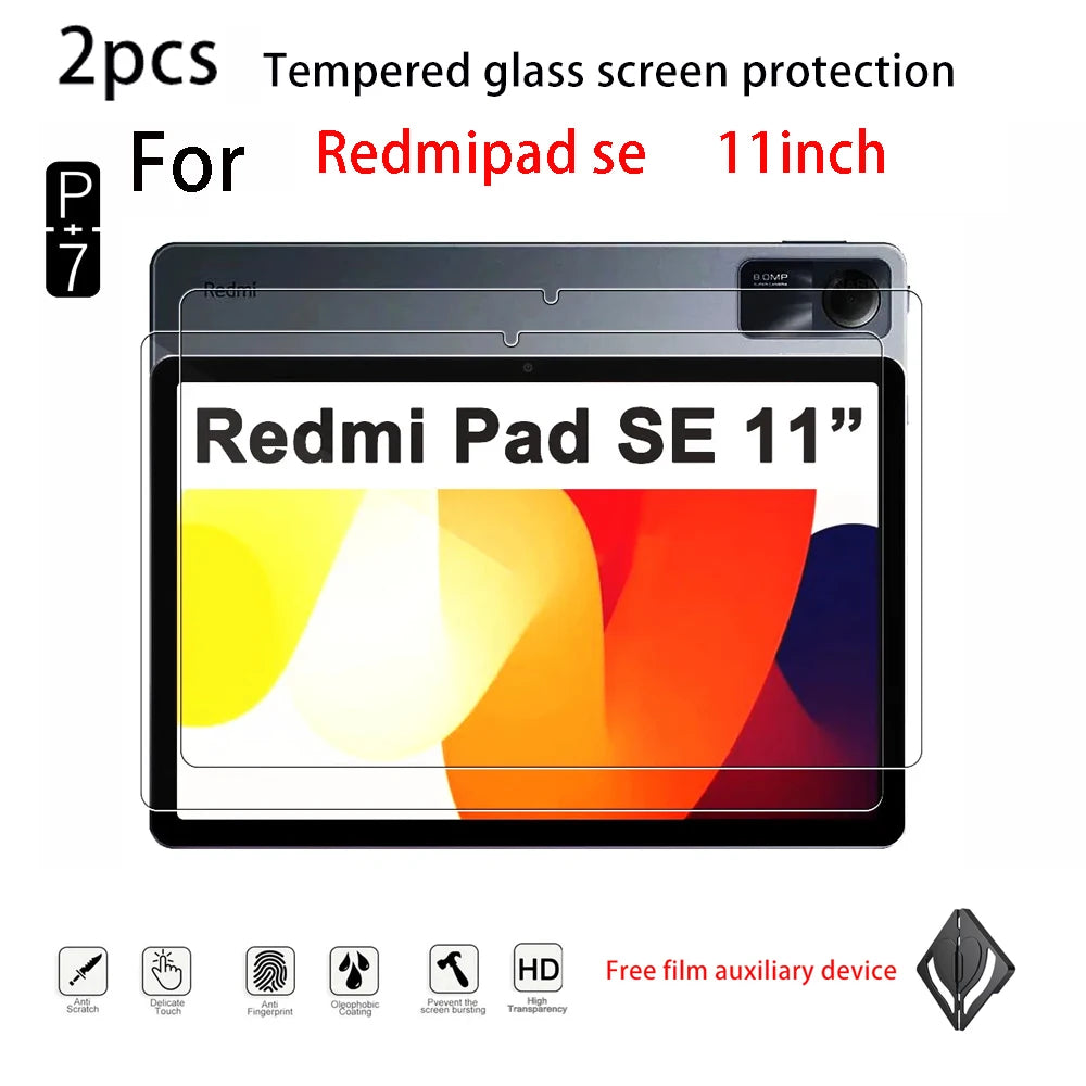 2-Pack HD Tempered Glass Screen Protector for Redmi Pad Pro & SE Tablet Screen Protector Axl Redmipad SE 11inch