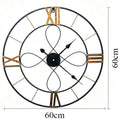 Retro Metal Wall Clock – 60cm Silent Large Living Room Decor Wall Clock Axl 60X60CM