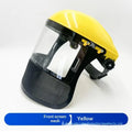 Garden Safety Helmet Full Face Mesh Shield | Forestry Safety Helmet Axl Yellow