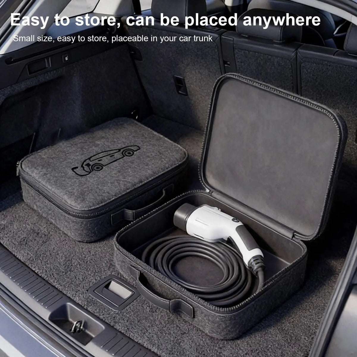 EV Charger Storage Bag – Car Trunk Charging Cable Pouch EV Charger Storage Bag Axl