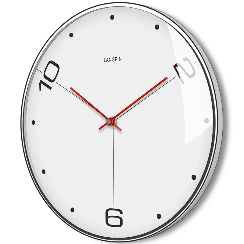 Nordic Large Metal Wall Clock – Modern Silent Quartz Decor Wall Clock Axl