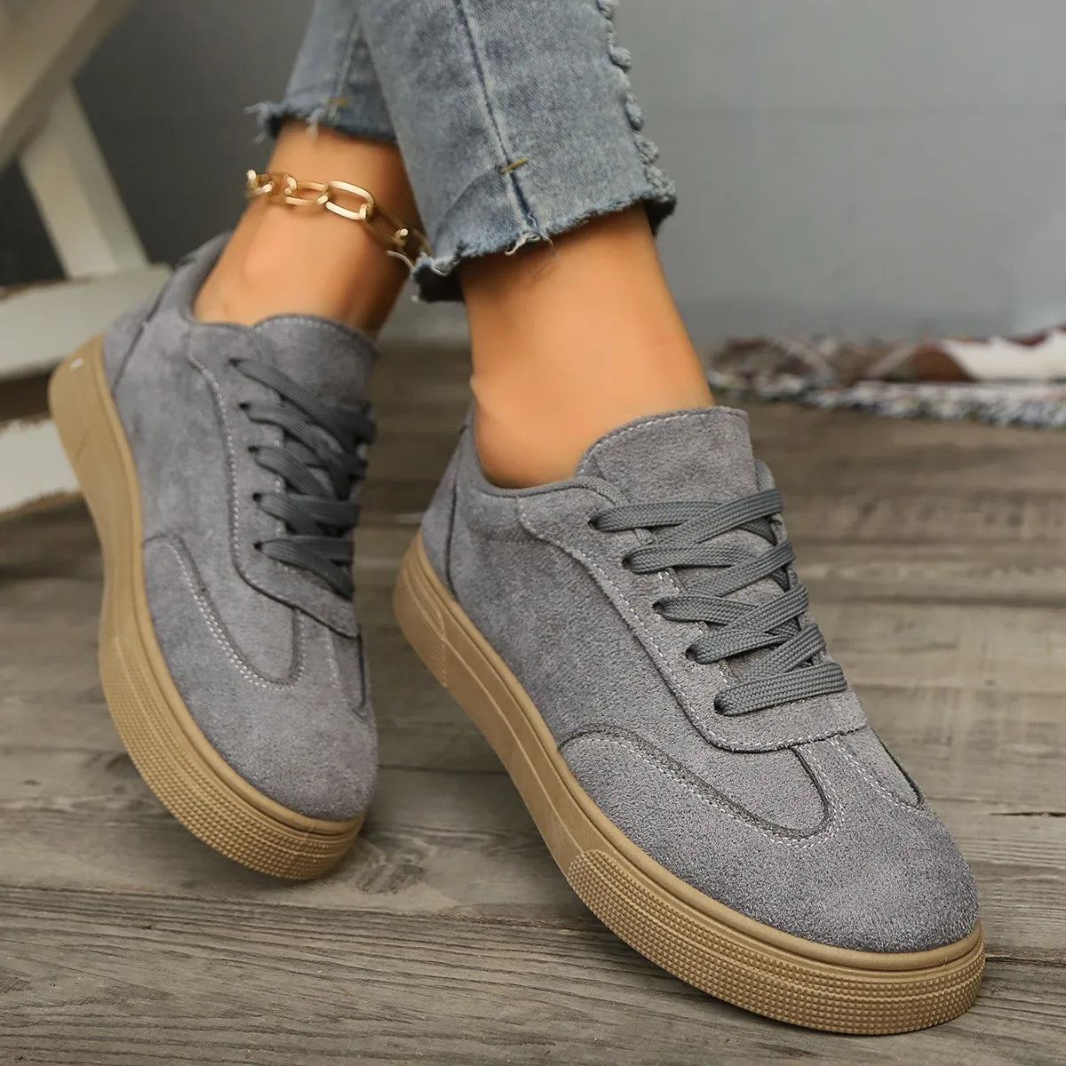Women's Retro Canvas Sneakers – Breathable Flat Casual Shoes Canvas Flat Sneakers Axl
