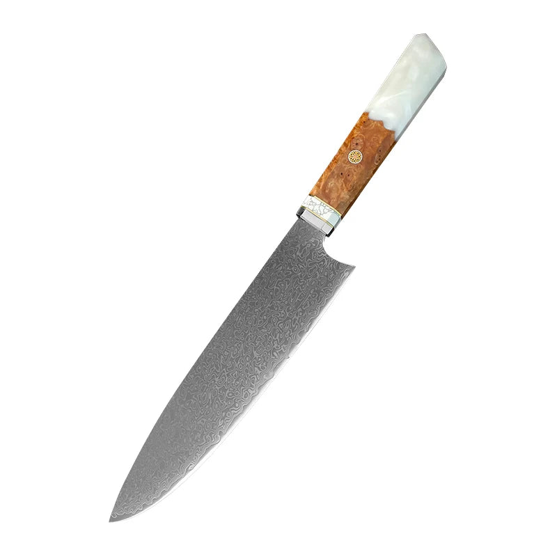 InLeung VG10 Damascus Steel Chef Knife – Hand Forged 20.5cm Damascus Chef Knife Axl Chef Knife