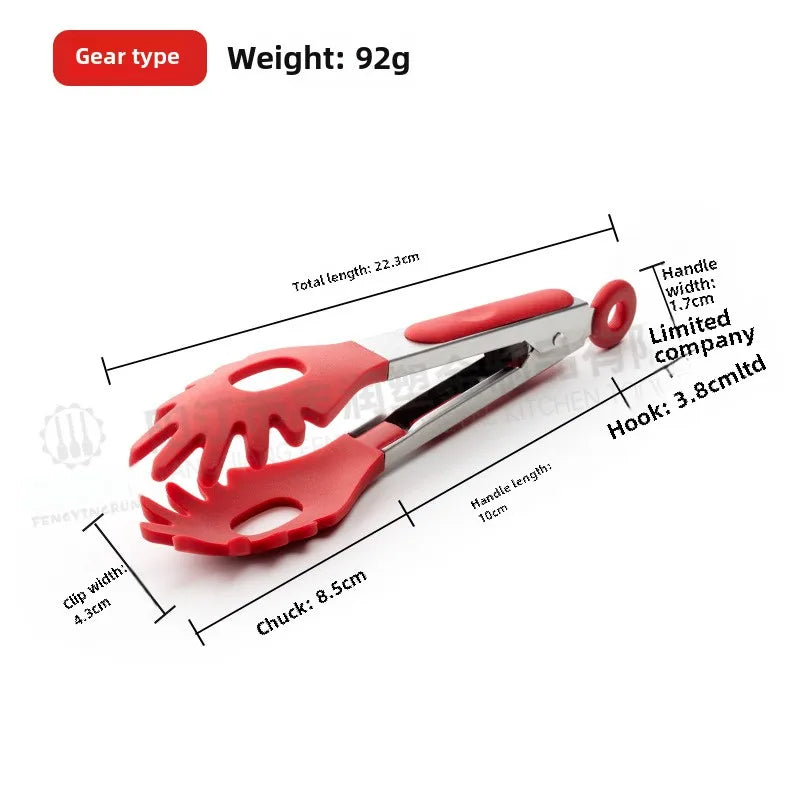 Stainless Steel Silicone Food Tongs – 9" BBQ Kitchen Clip Kitchen Food Tongs Axl 7 inch claw clip