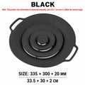 UWHISE Silicone Anti-Boilover Lid & Splatter Guard Pot Cover Silicone Pot Lid Axl Black