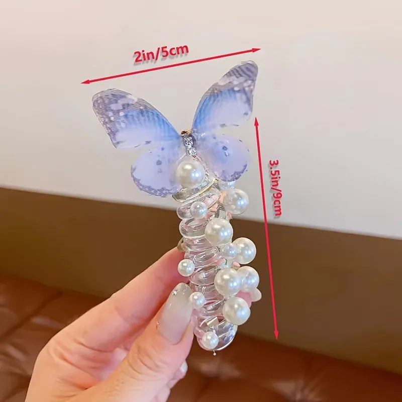 Mesh Butterfly Headbands for Girls – Floral Round Design Butterfly Headband Axl