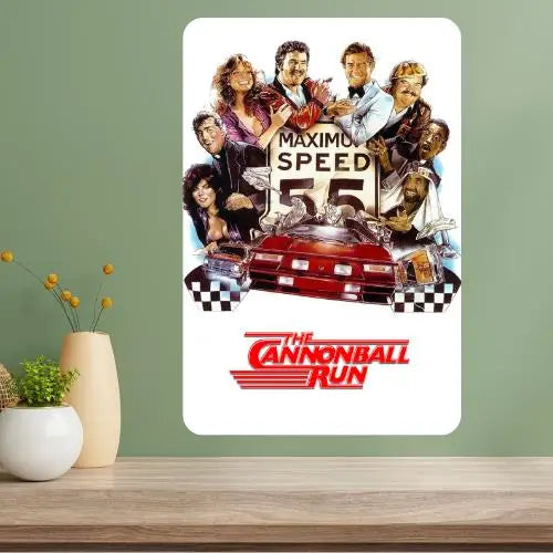 Cannonball Run Classic Movie Metal Poster Sign | Retro Wall Art Metal Wall Sign Axl aluminum sign aluminum 14x20cm