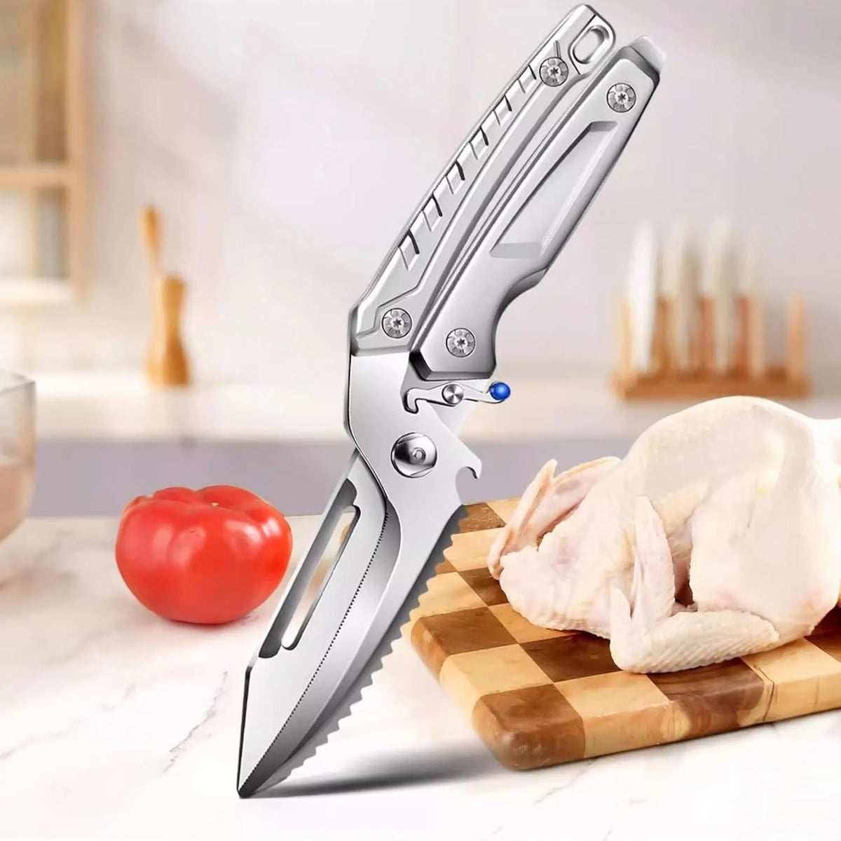 Heavy Duty Stainless Steel Kitchen Shears | Poultry Scissors Kitchen Shears Axl Silver
