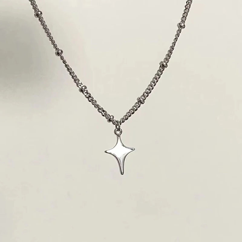 Star Choker Necklace – Titanium Steel Pendant Chain Unisex Pendant Necklace Axl OneSize