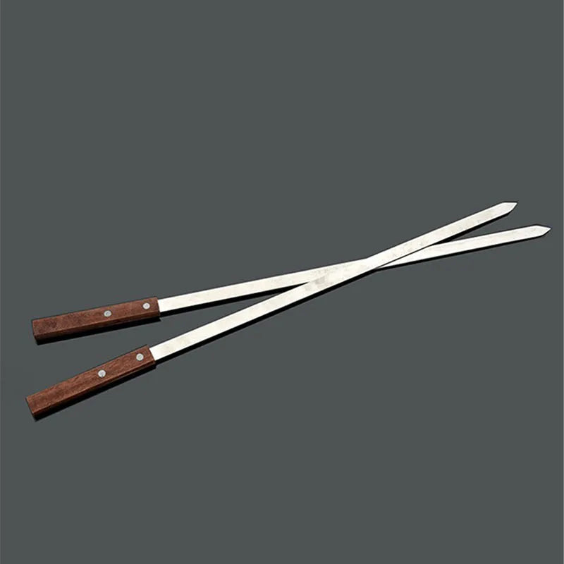 60cm Brazilian BBQ Skewers – Stainless Steel Long Handle Set BBQ Skewer Set Axl
