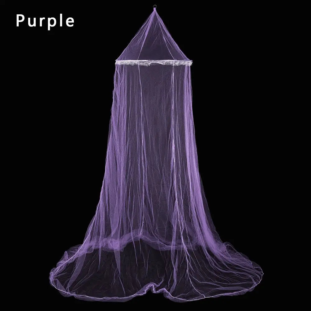 Princess Dome Mosquito Net Canopy – Decorative Bed Mesh Bed Mosquito Canopy Axl purple