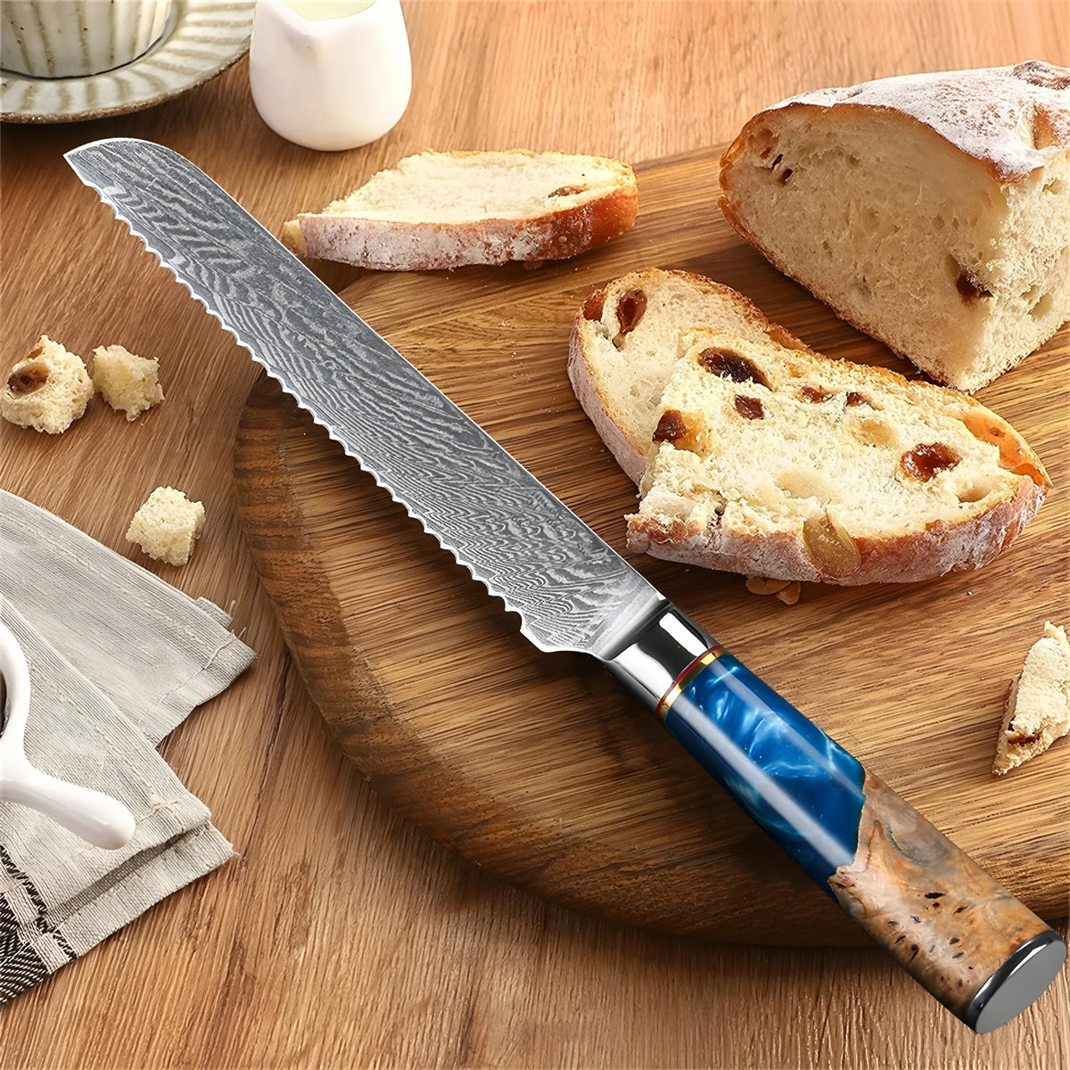 67-Layer Damascus Steel Chef Knife – Sharp Kitchen Utility Damascus Chef Knife Axl