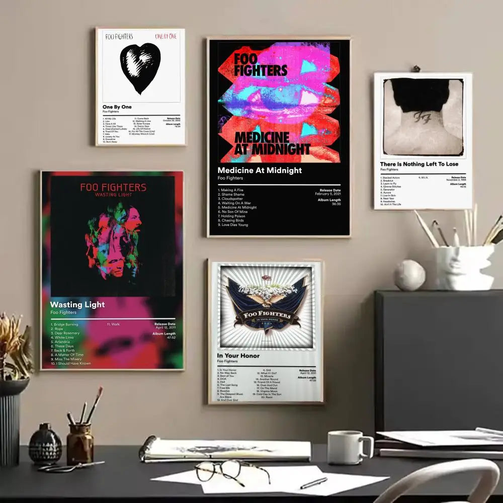 Foo Fighters Album Cover Canvas Poster | Rock Music Wall Art Canvas Wall Art Axl