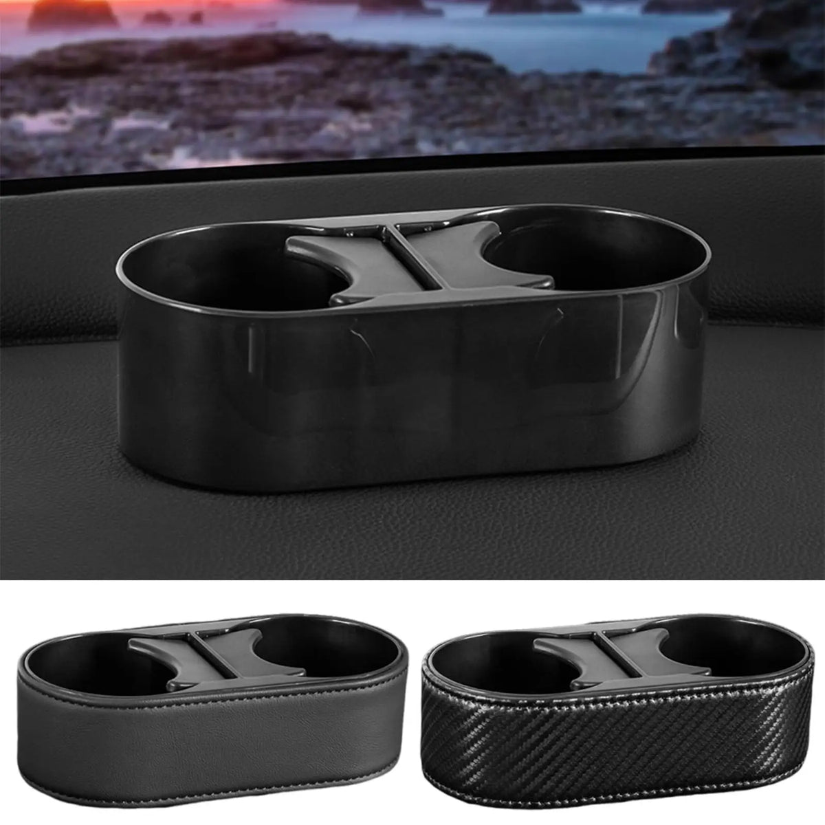 Double Car Cup Holder – Dashboard Console Drink Organizer Car Cup Holder Axl