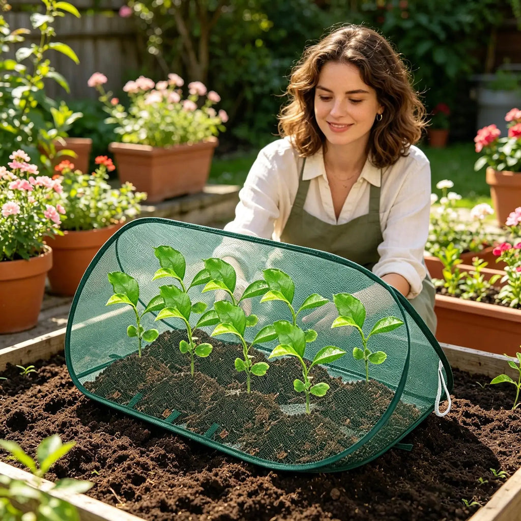 Pop-Up Garden Mesh Plant Cover | Bird & Pest Netting Dome Garden Plant Cover Axl