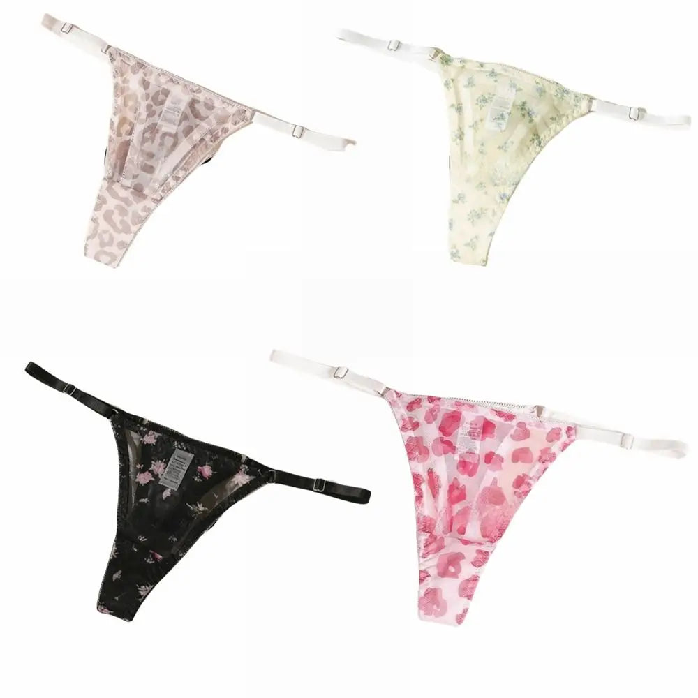 Women's Low-Rise Floral Mesh Thong Briefs | S–XL Women's Thong Briefs Axl