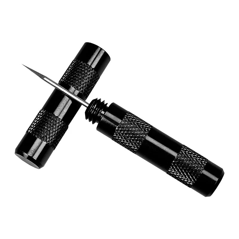 Stainless Steel Nozzle Unclogging Cleaning Needle & Air Pump Tool Nozzle Cleaning Tool Axl Black